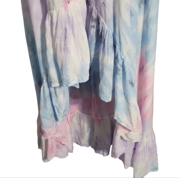 Raviya Pastel Tie Dye High Low Maxi Dress Swim Cover Up NWT - Picture 4 of 7